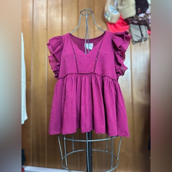 Anthropologie boho babydoll tshirt, small - Picture 4 of 12